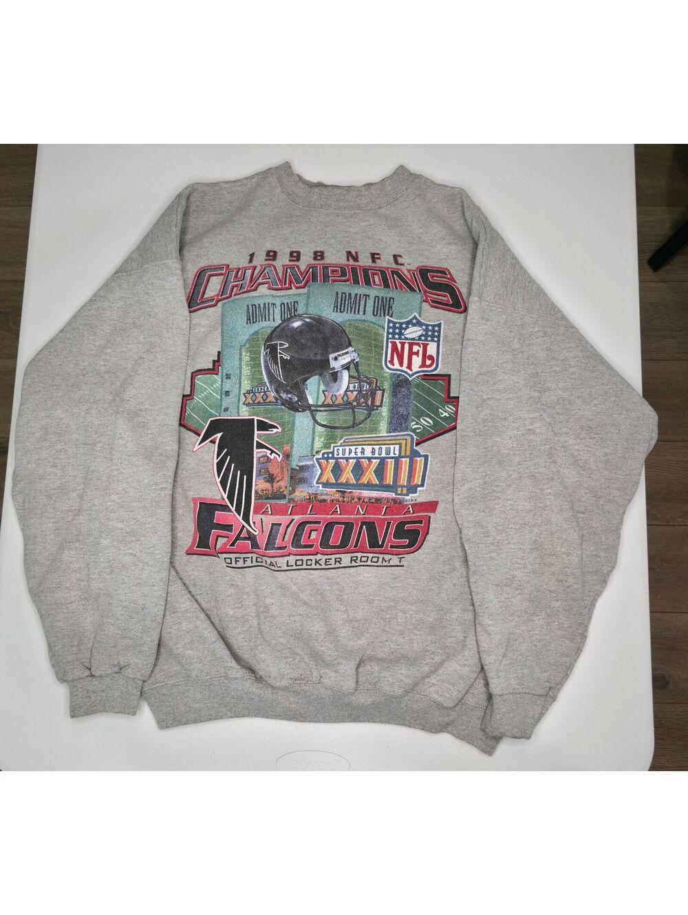1998 NFL Atlanta Falcons NFC Champs Crewneck